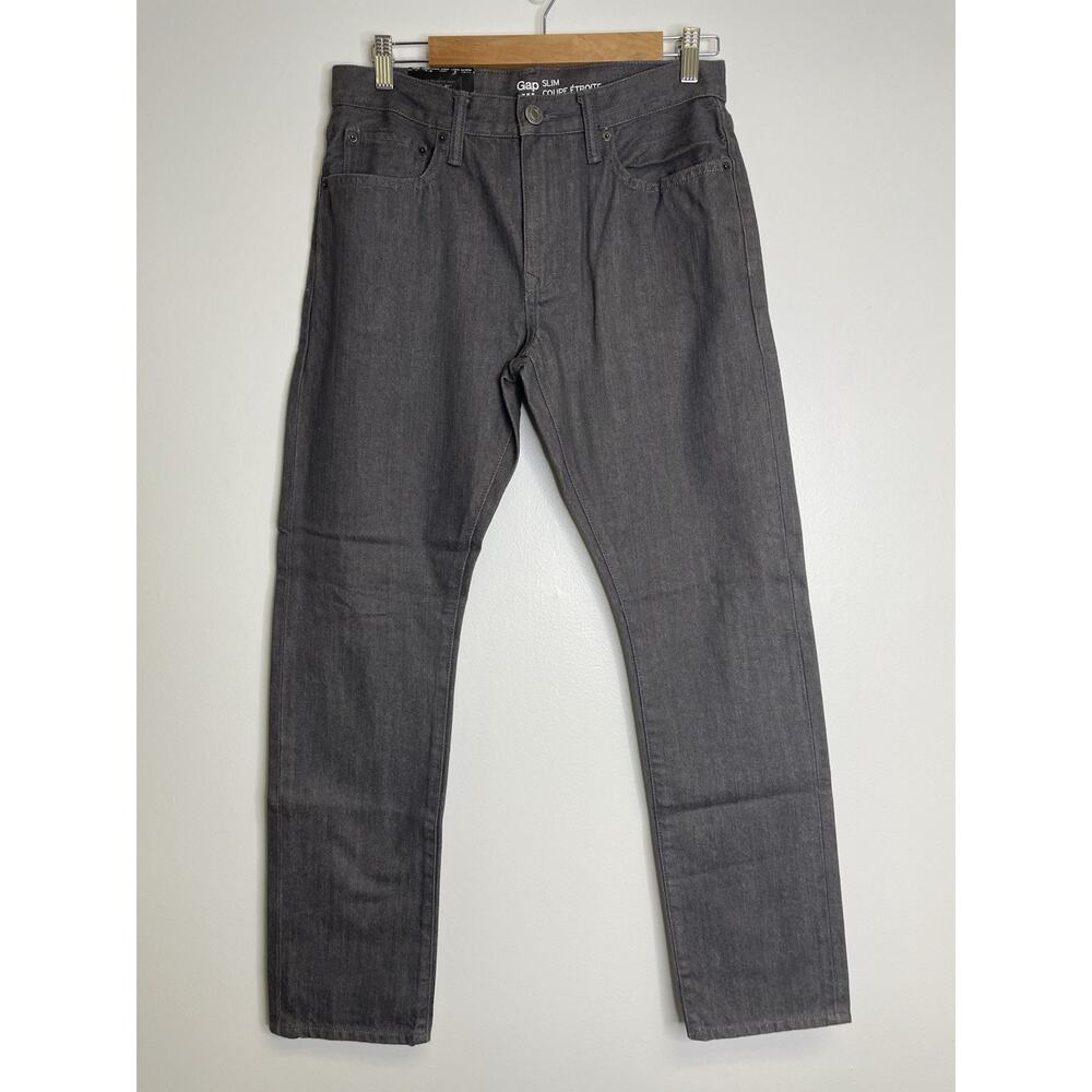 Gap Men's 1969 Sz 30x30 New Slim Dark Grey Rinse Jeans - NWT!
